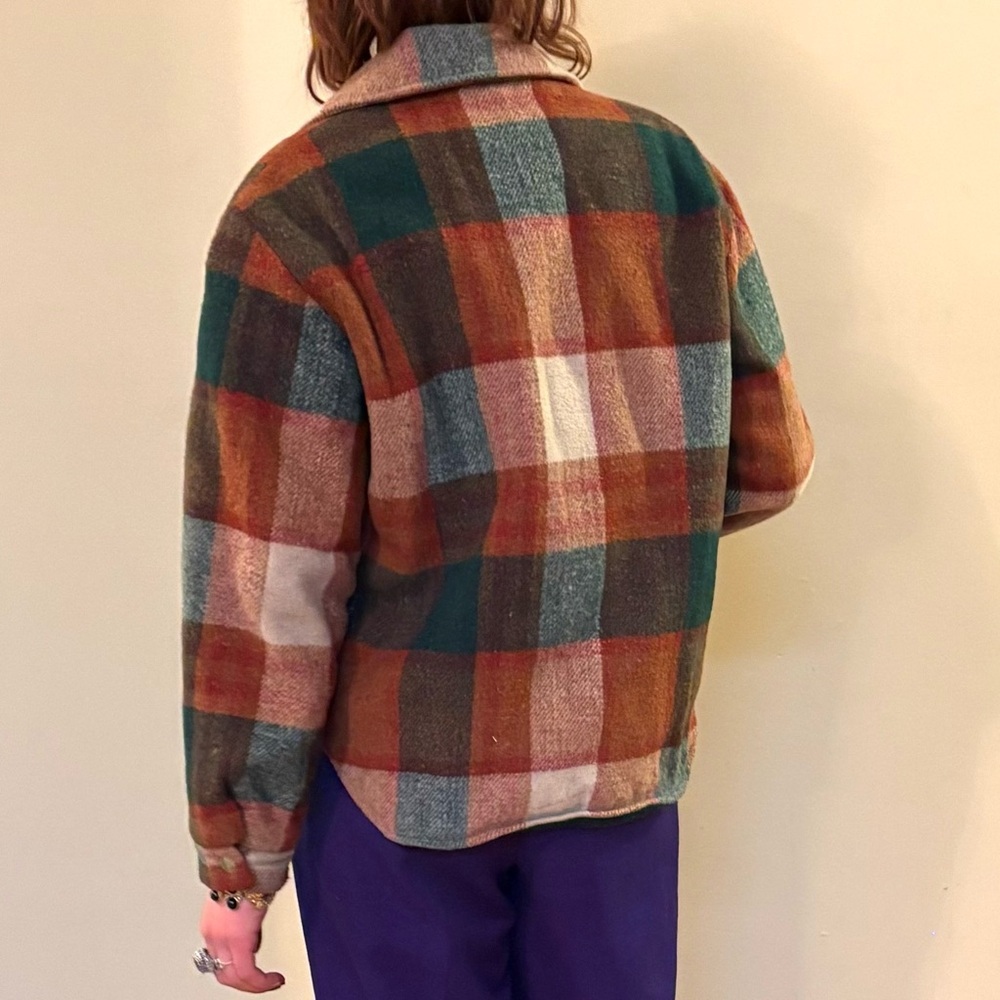 Vintage Rare Montgomery Ward wool Men's Plaid Jacket size M but fits smaller - Picture 7 of 15